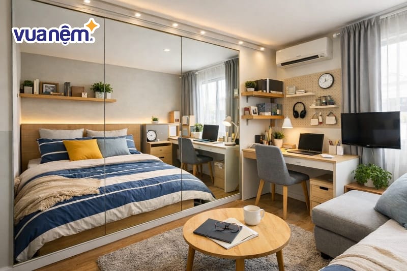 Hack không gian với gương lớn