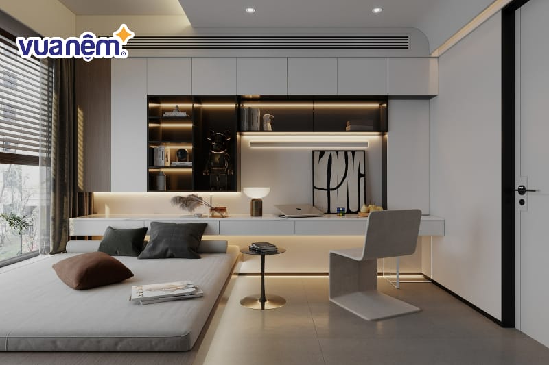 Mẹo đánh lừa thị giác cho phòng ngủ 12m2