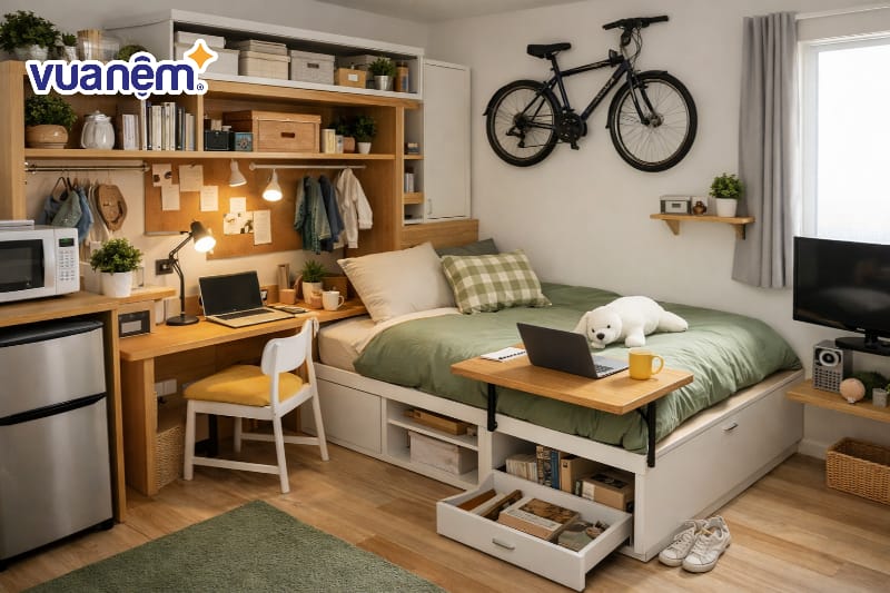 Bố trí nội thất thông minh, tích hợp đa năng