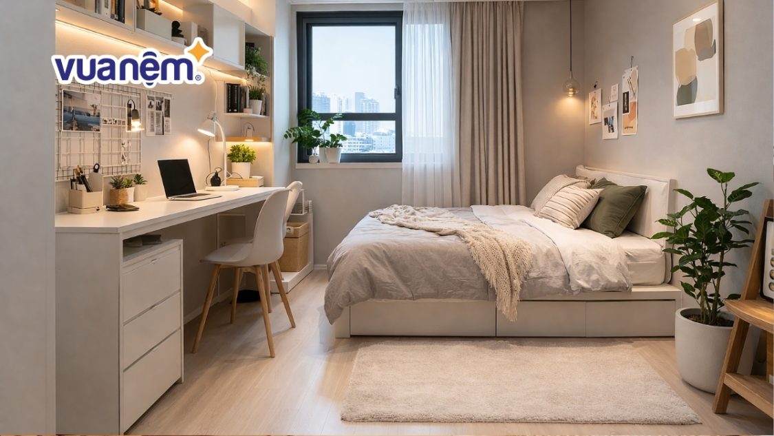 20+ Mẫu decor phòng ngủ 12m2 đẹp, “ăn gian” diện tích tốt