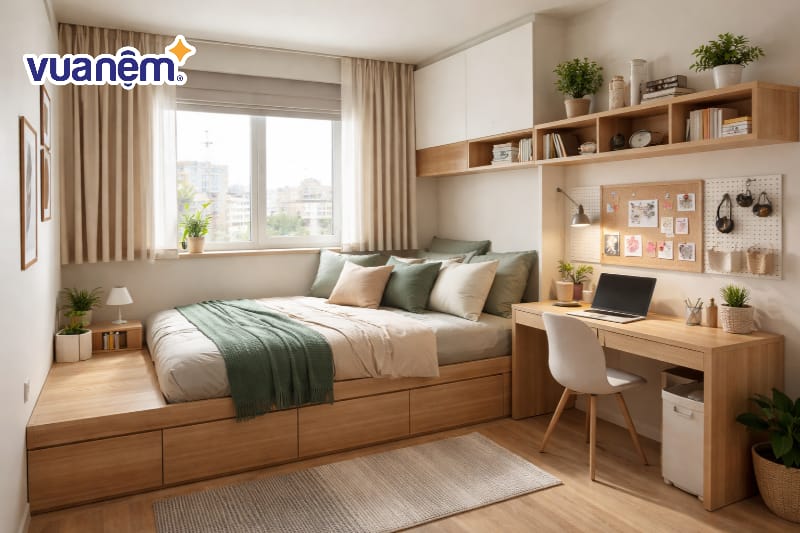 Thiết kế có giường bục