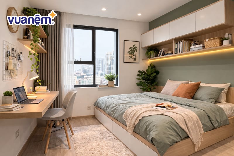 Thiết kế hệ kệ treo tường thay cho tủ đứng