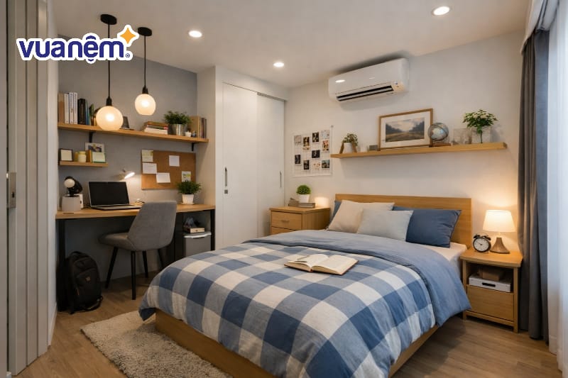 Sử dụng đèn LED âm trần và đèn thả trang trí