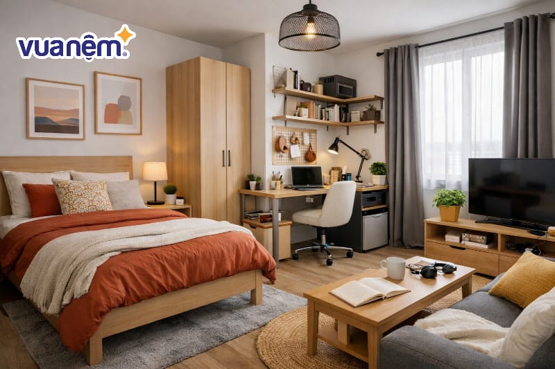 Thiết kế phòng ngủ kiểu hiện đại, đa năng