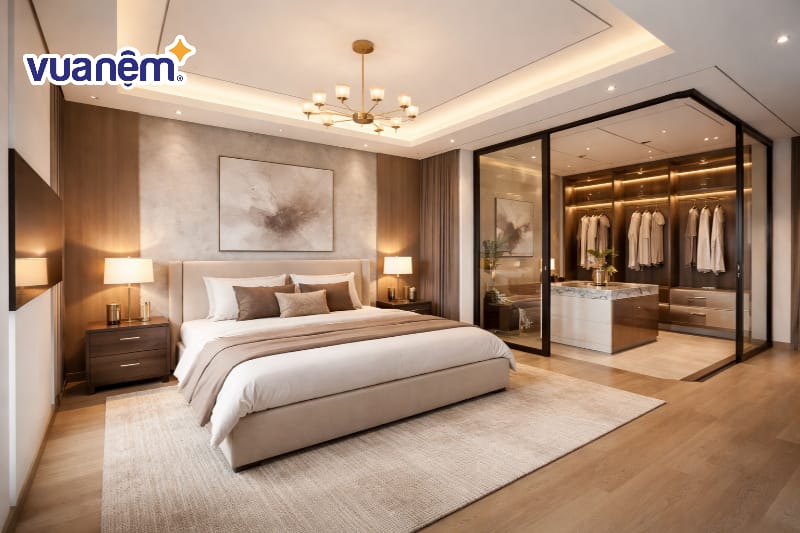  Thiết kế phòng ngủ tích hợp phòng thay đồ