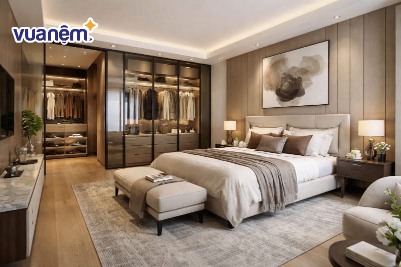  Thiết kế phòng ngủ tích hợp phòng thay đồ