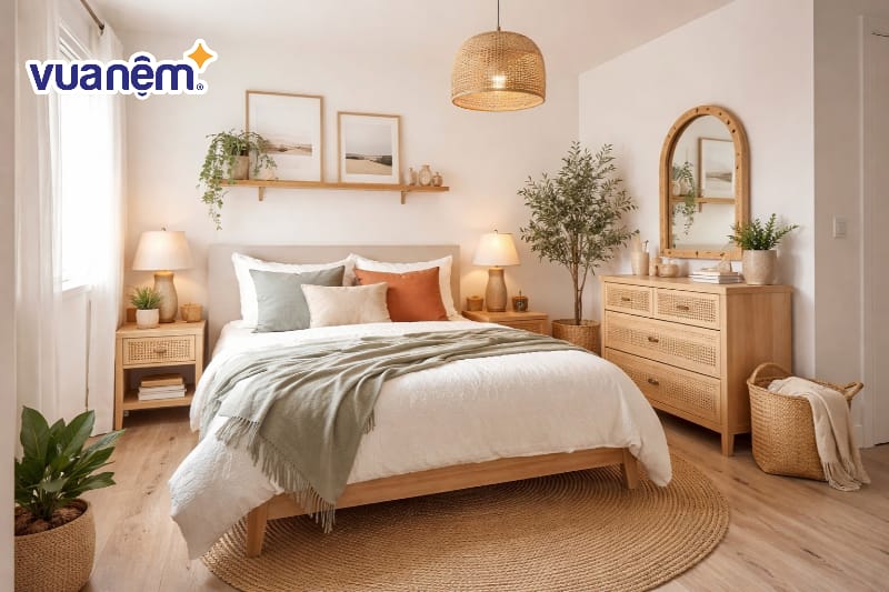 Decor phòng ngủ 4m2 theo phong cách Scandinavian