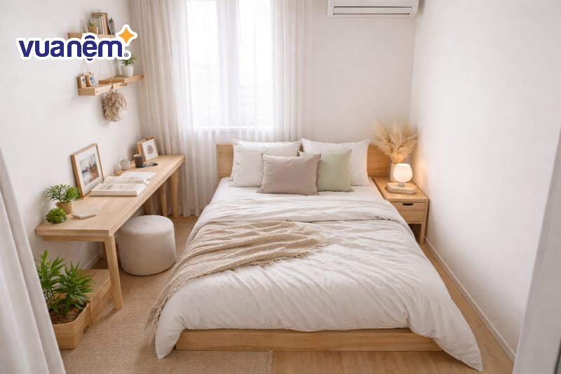 Decor phòng ngủ 5m2 theo phong cách Minimalist