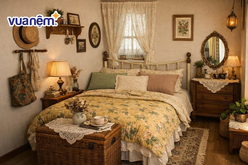 Trang trí phòng ngủ kiểu Vintage