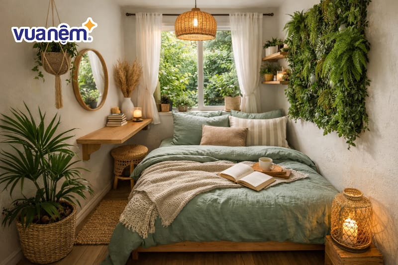 Decor phòng ngủ phong cách thiên nhiên