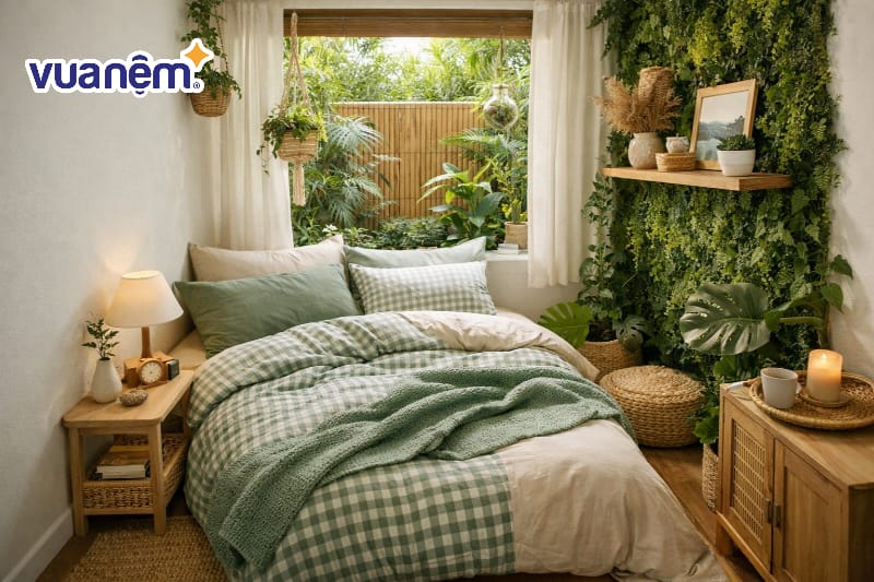 Decor phòng ngủ phong cách thiên nhiên