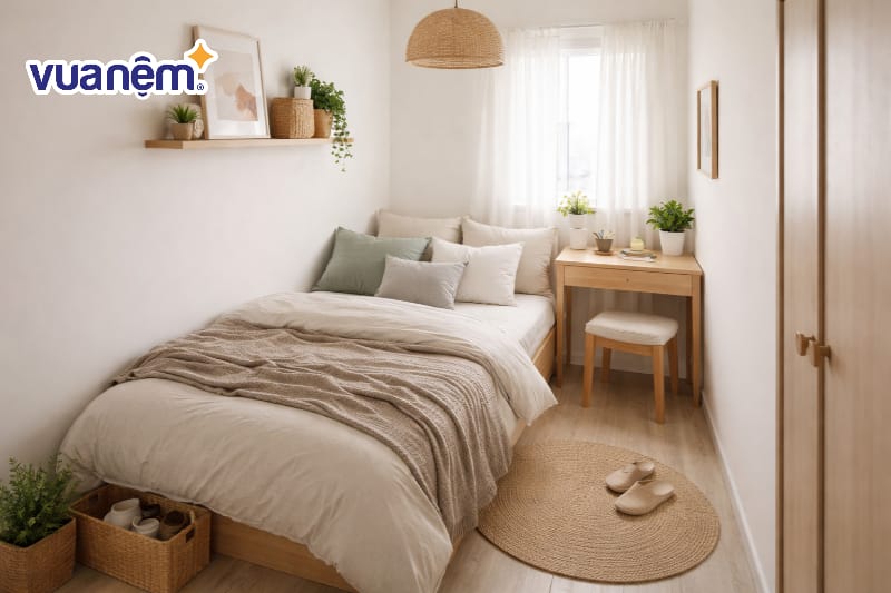 Decor phòng ngủ 5m2 theo phong cách Minimalist