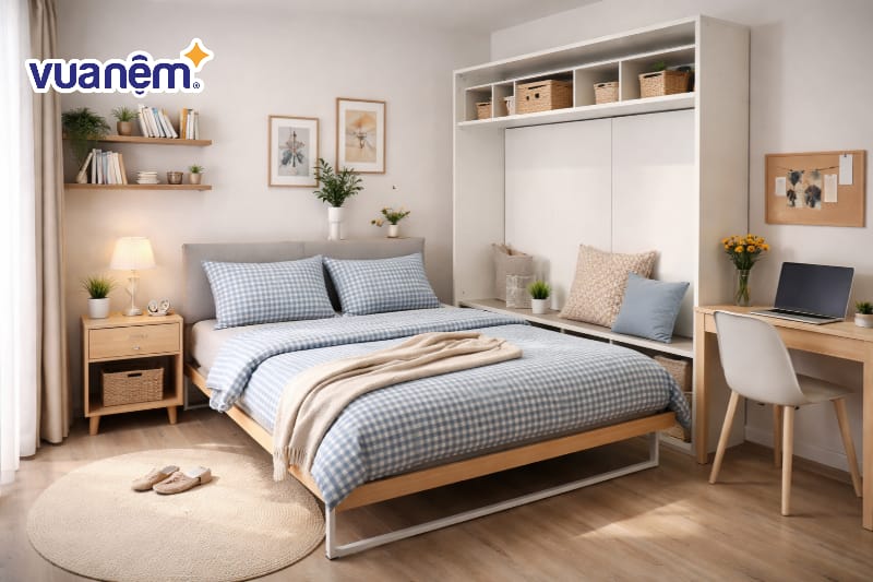 Tối ưu diện tích với giường gấp