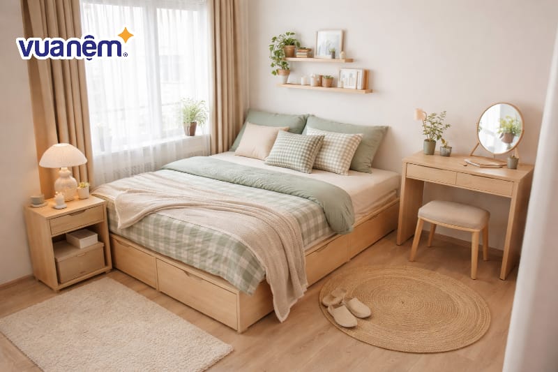 Thiết kế giường bục cho phòng ngủ nhỏ