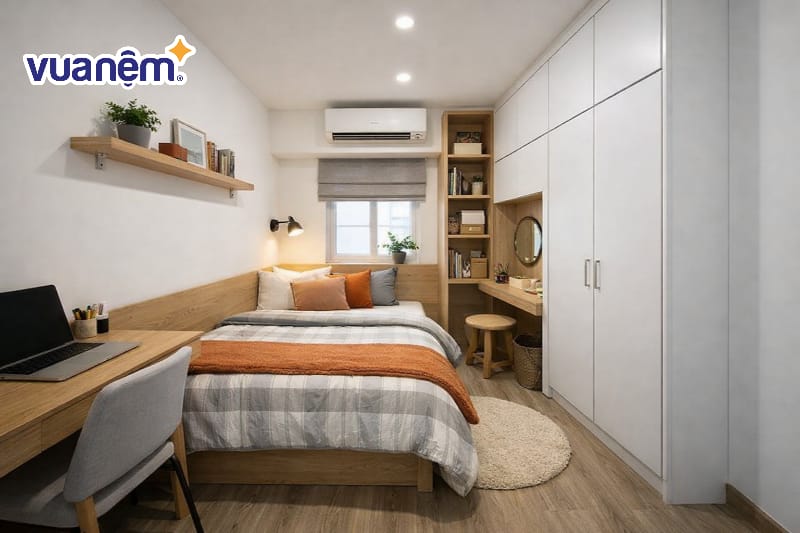 Thiết kế tủ quần áo kịch trần âm tường