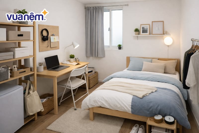 Trang trí phòng ngủ 8m2 theo phong cách Tối giản