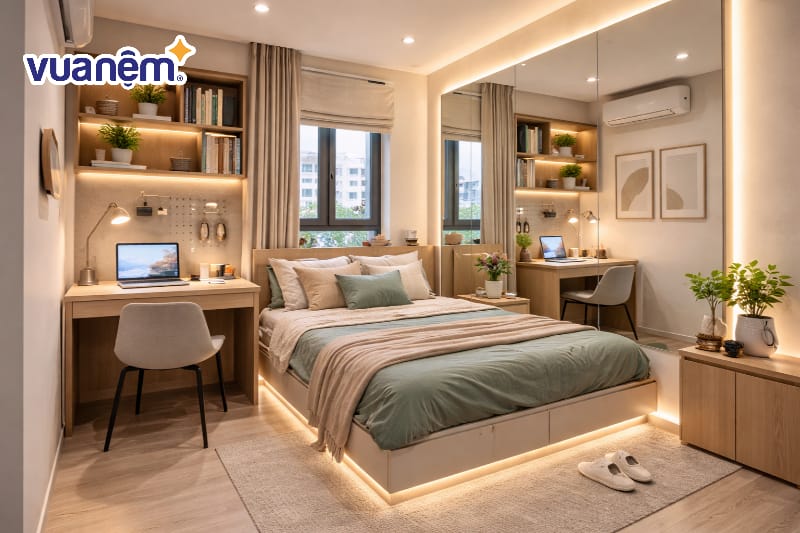 Phối hợp gương lớn và hệ thống LED