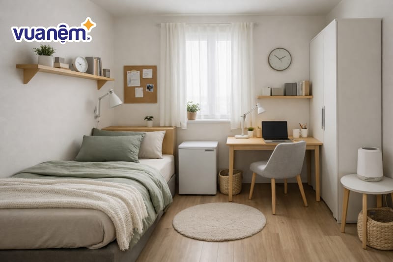 Trang trí phòng ngủ 8m2 theo phong cách Tối giản