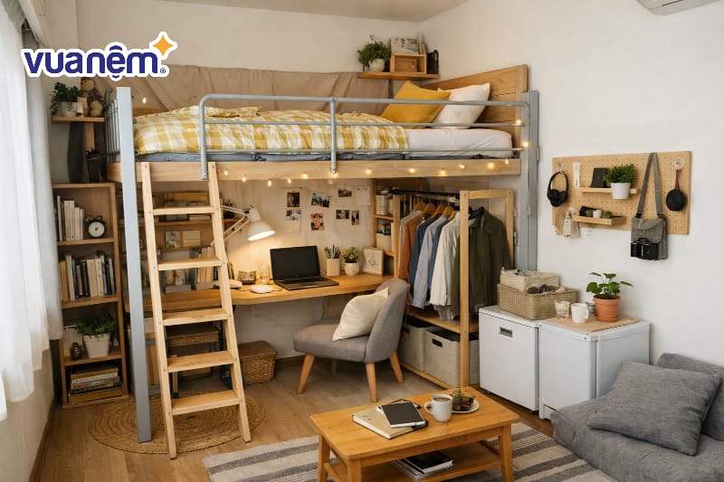 Thiết kế giường gác lửng