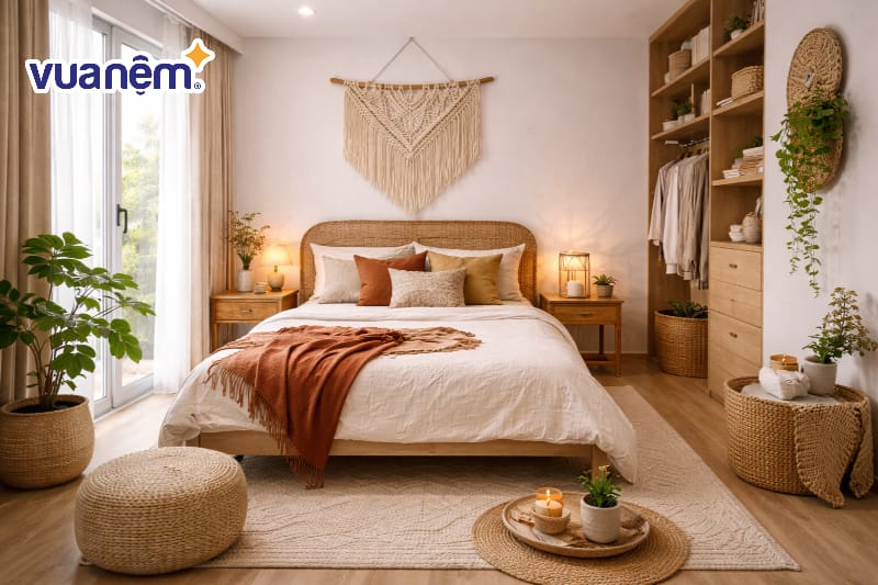 Decor phòng 3m2 phong cách Bohemian