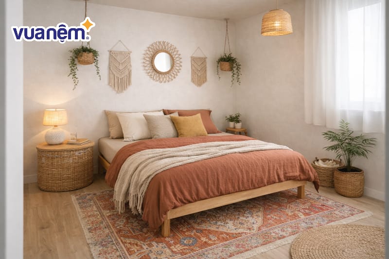 Decor phòng 3m2 phong cách Bohemian