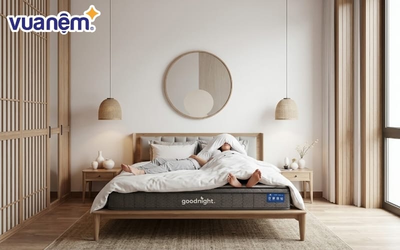 Tư thế nằm trùm chăn kín mặt