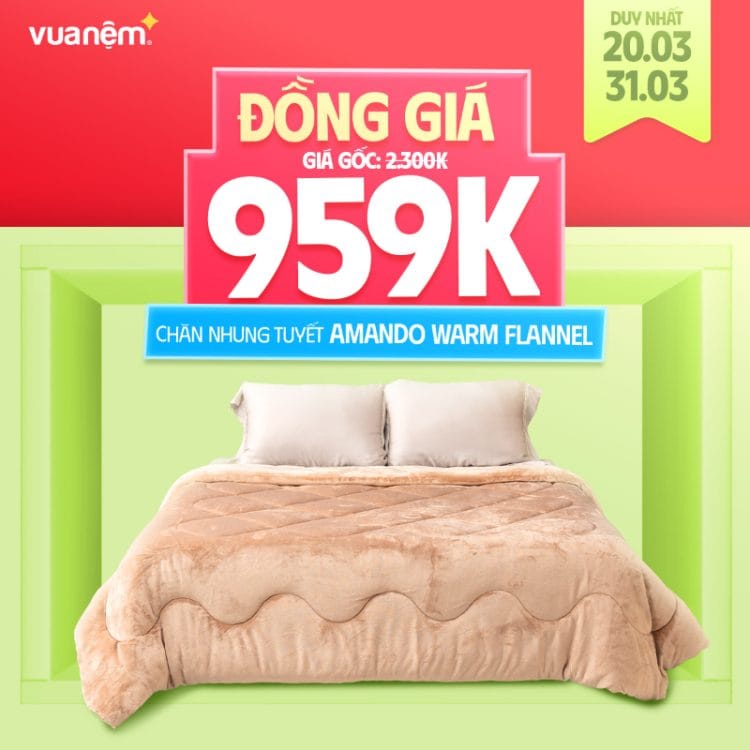 Chăn nhung tuyết Amando Warm Flannel