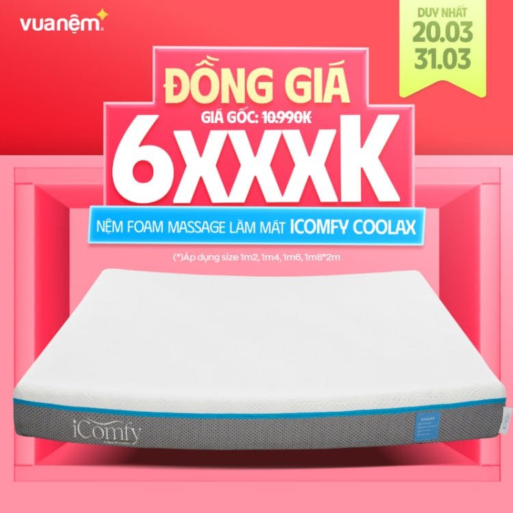 Nệm foam massage làm mát iComfy Coolax