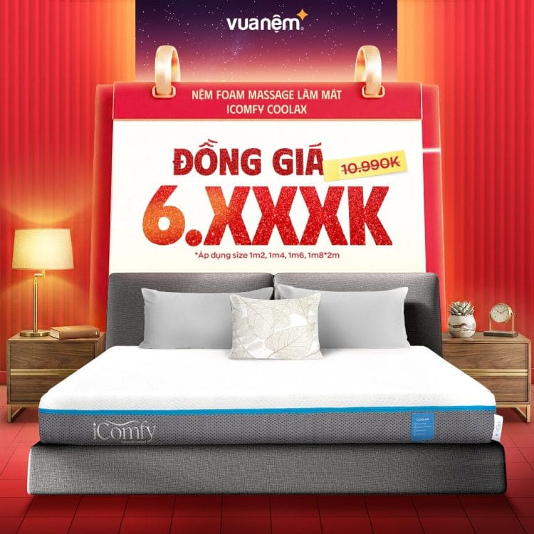 Nệm foam massage làm mát iComfy Coolax