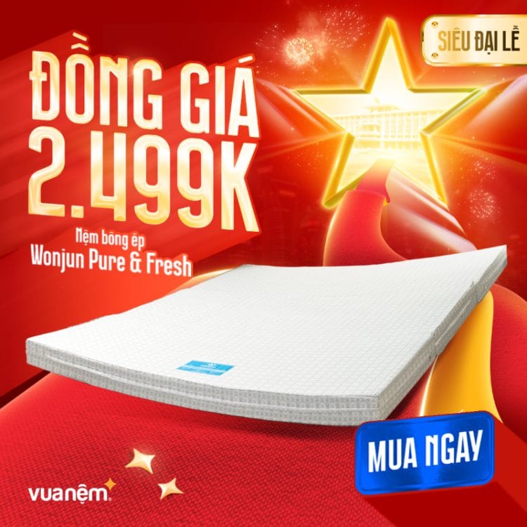 Nệm bông ép Wonjun Pure & Fresh