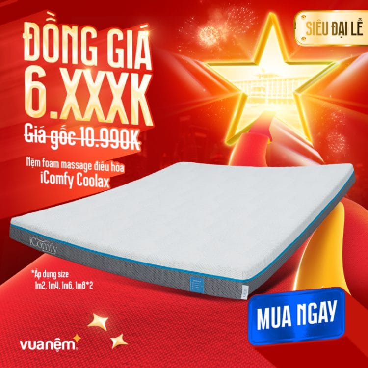 Nệm foam massage điều hòa iComfy Coolax