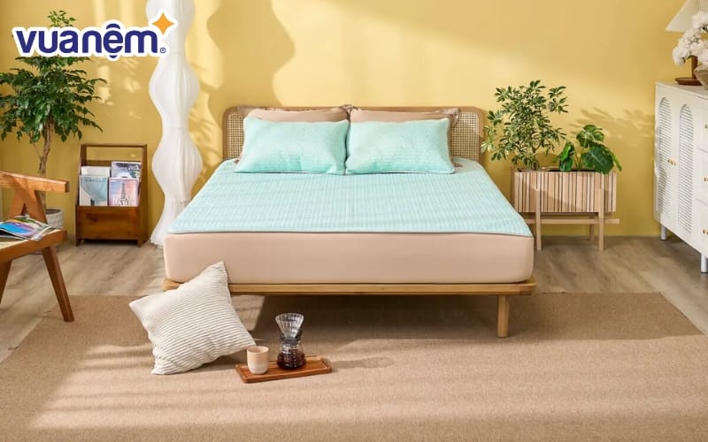 Chiếu điều hòa cao su Doona Aqua giúp giải nhiệt nhanh và hạn chế tối đa tình trạng nóng bí