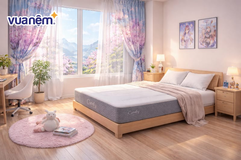 Sử dụng rèm cửa in họa tiết anime tinh tế