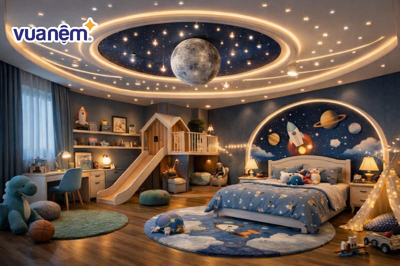 Decor hệ thống ánh sáng đa tầng tạo hiệu ứng thị giác