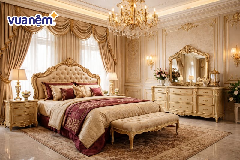  Sử dụng tông màu vàng kim, kem trắng hoặc đỏ đô