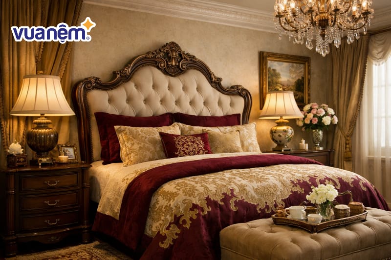 Đèn ngủ để bàn thân gốm hoặc đồng đúc