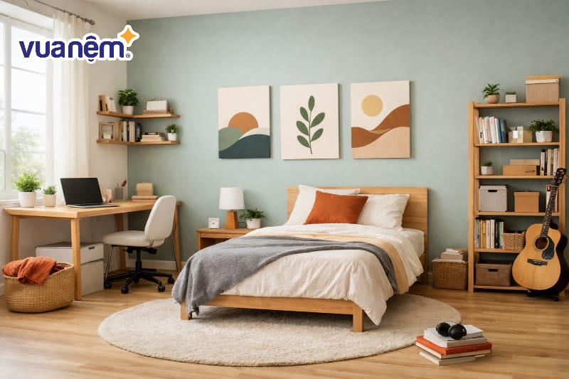 Sử dụng tranh treo tường nghệ thuật tối giản