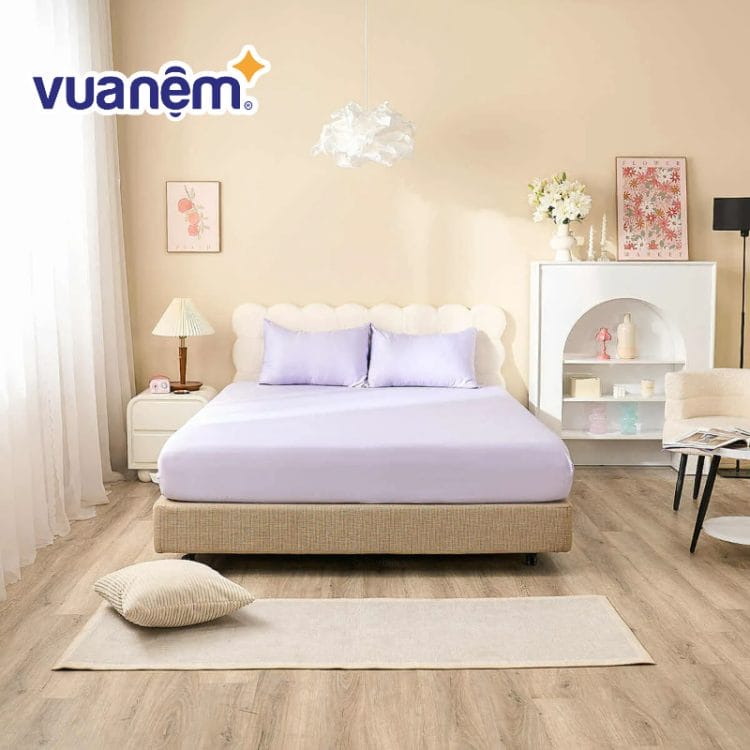 Chăn ga gối nệm họa tiết đơn giản cho phòng ngủ