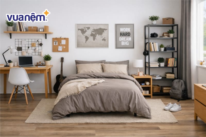 Lựa chọn bộ chăn ga gối màu trung tính