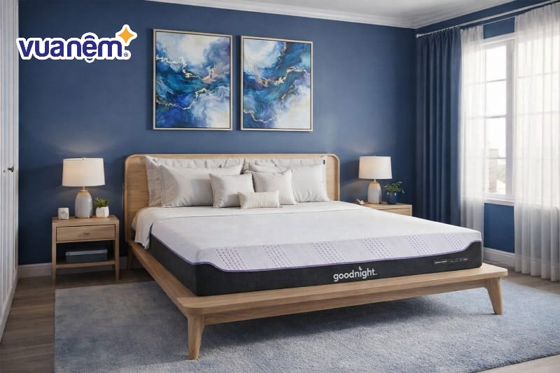 Sử dụng tranh treo tường trừu tượng tông xanh