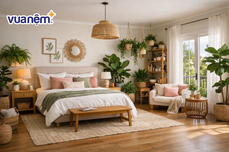 Decor phòng ngủ bằng cây xanh