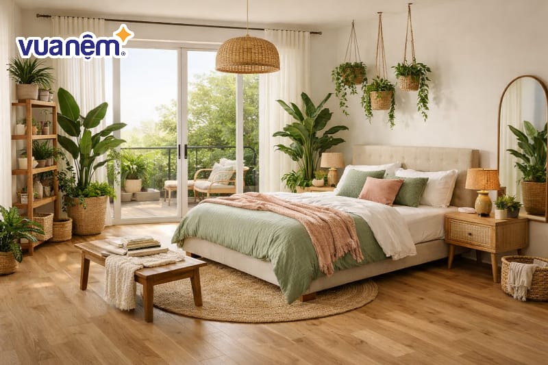 Decor phòng ngủ bằng cây xanh
