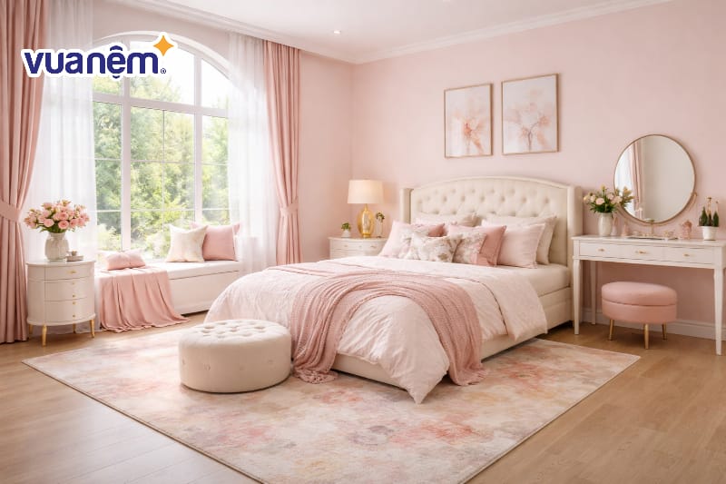 Decor phòng ngủ sử dụng tone màu Pastel ngọt ngào