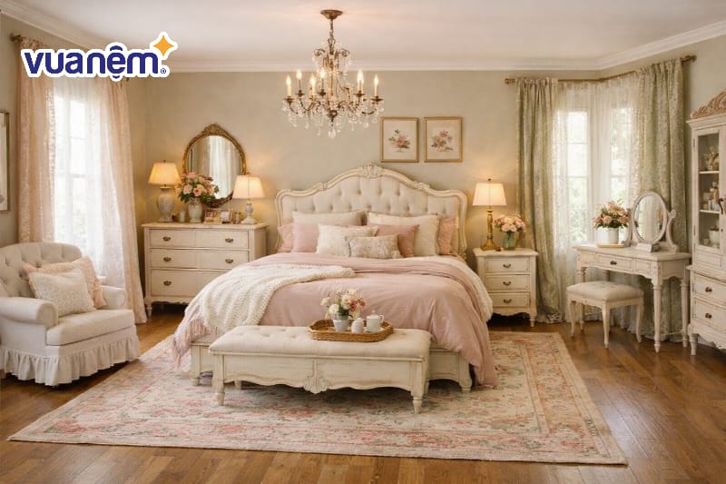 Decor phòng ngủ phong cách Vintage