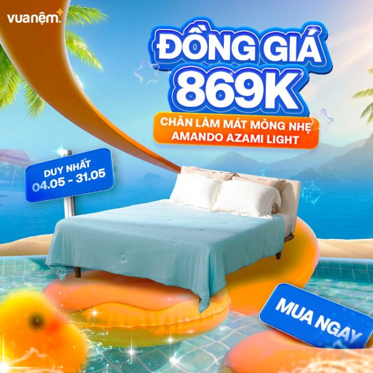 Chăn làm mát mỏng nhẹ Amando Azami Light