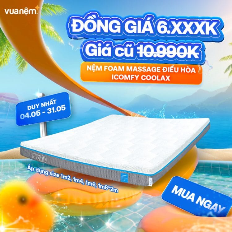 Nệm foam massage điều hòa iComfy Coolax