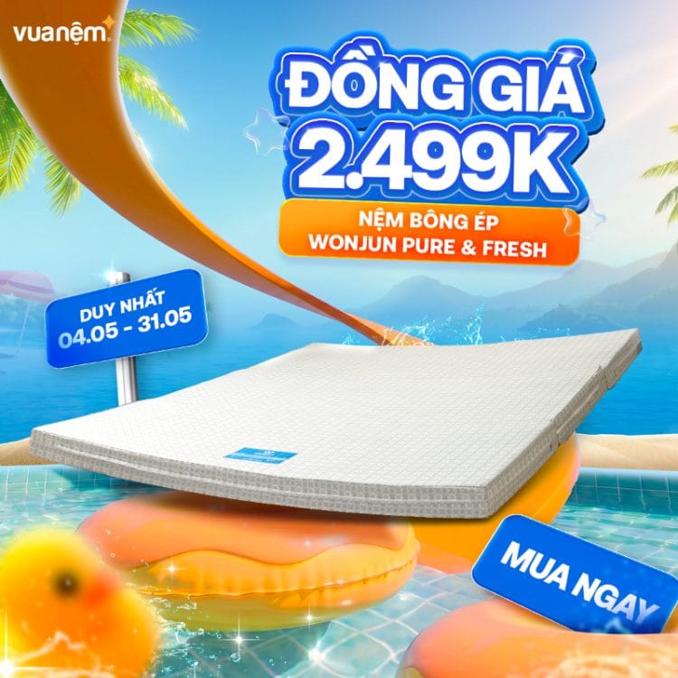 Nệm bông ép Wonjun Pure & Fresh