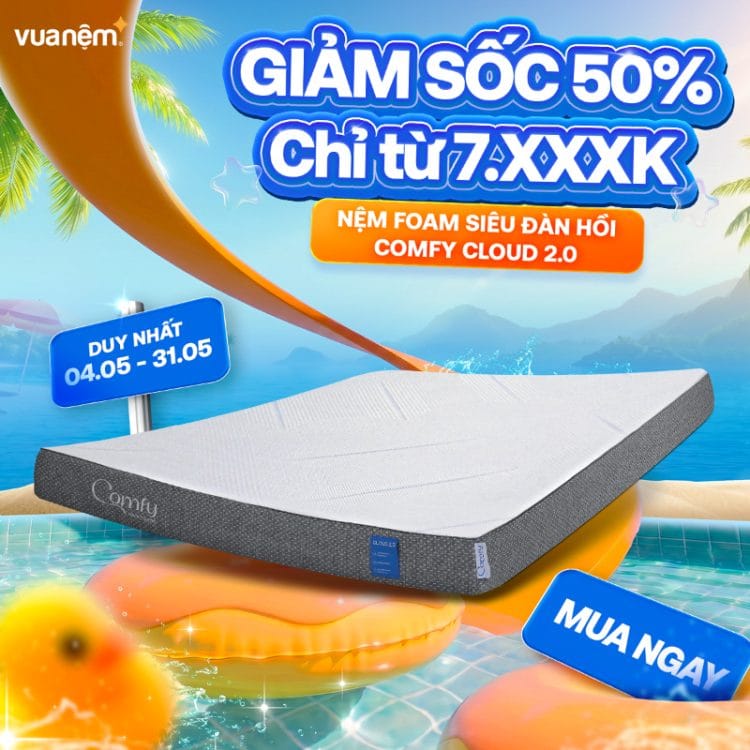 Nệm foam siêu đàn hồi Comfy Cloud 2.0