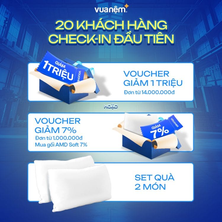 Đặc quyền cho 20 khách hàng check-in đầu tiên