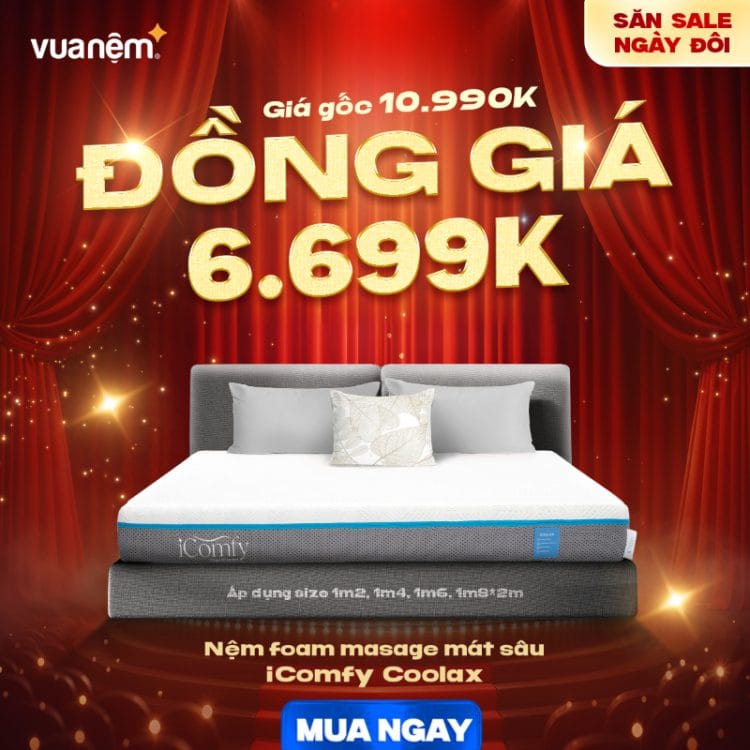 Nệm foam massage mát sâu iComfy Coolax